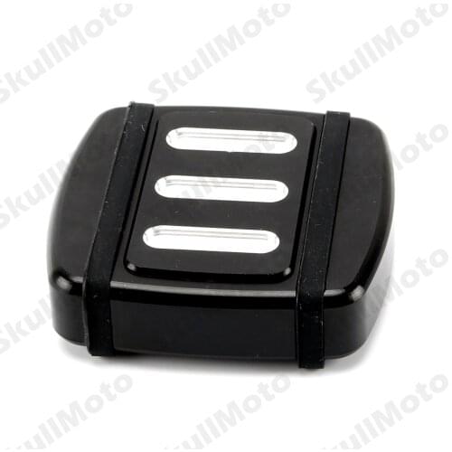 Black Motorcycle Small Brake Pedal Pad Cover CNC Aluminum For Harley Dyna Softail Breakout Street Bob Fat Bob FXD FXSTS XG