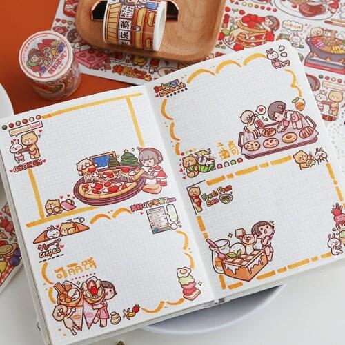 BULA 45mm*5m Kawaii Girls Daily Masking Washi Tape Decorative Adhesive Tape Decora Diy Scrapbooking Sticker Label Stationery