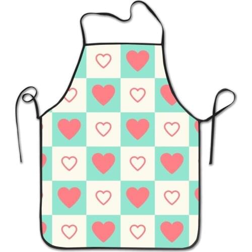 Design Kitchen Apron for Women Men - Creative Bib BBQ Barbecue Cooking Gardening Heart