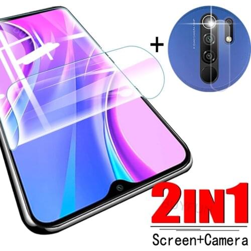 2in1 Premium Hydrogel Film For Xiaomi redmi 9 Back Screen Protector For Xiaomi redmi 9a 9c M2006C3LG Camera Len Glass