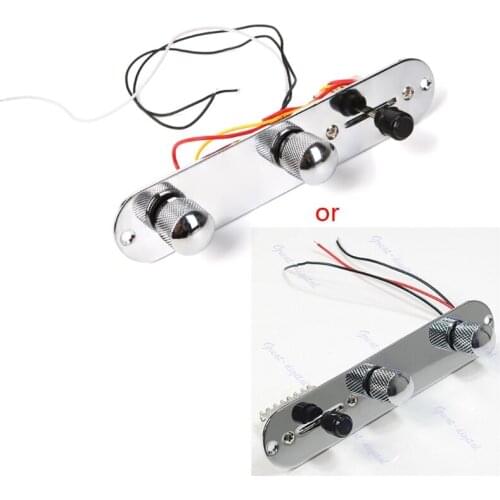 Chrome Speed Knob Volume Tone Control Plate 3Way Switch Prewired for Tele Guitar hot sale