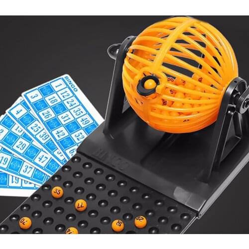 Bingo Game Console Simulative Lottery Machine Mini Creative Children Educational Toys Home Bingo Machine for Party Games Props