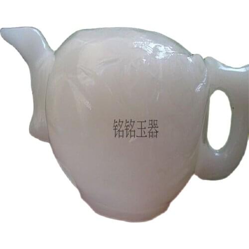 Chinese kung fu tea tea with natural White jade teapot and tea cup A set