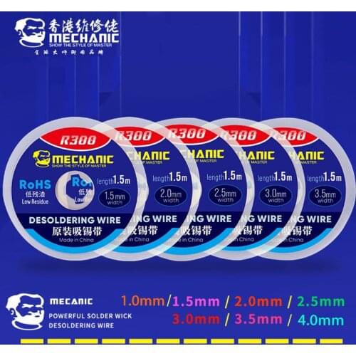 MECHANIC Desoldering Braid Desoldering Wick 1.0/1.5/2.0/2.5/3.0/3.5/4.0mm Solder Remover BGA Solder Wick Welding Tools