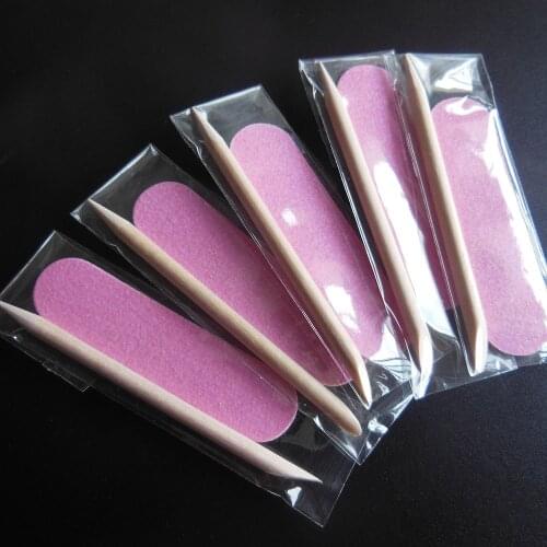 50 pcs mini manicure set pedicure kit disposable nail kit hotel nail file wood nail file cuticle wood stick