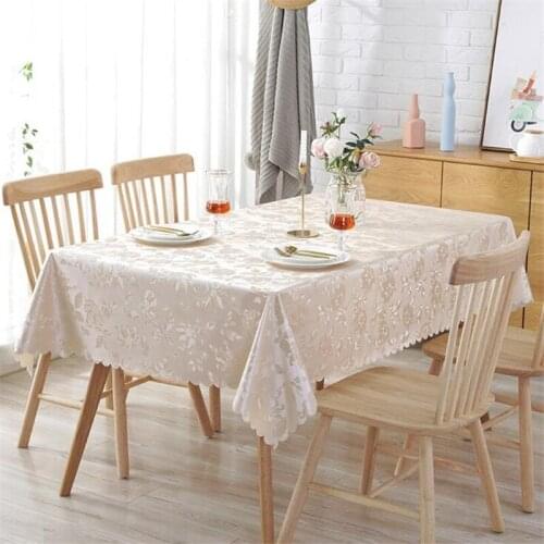 New Jacquard Printed Flower Tablecloth Pattern Tablecloth Rectangular Banquet Wedding Party Hotel Decoration Elegant Table Decor