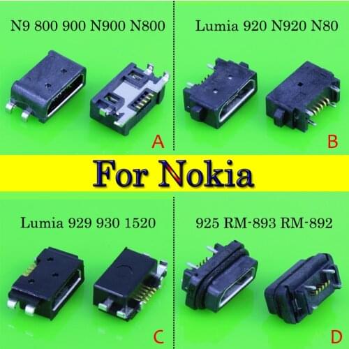New Micro USB Jack for NOKIA N9 lumia 800 900 N900 N800/920 N920 N80/929 930 1520/925 charger connector dock port plug