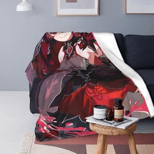 Honkai Impact 3 Action Game Blanket Flannel Autumn/Winter Pretty Girl Anime Warm Throw Blankets for Sofa Office Quilt