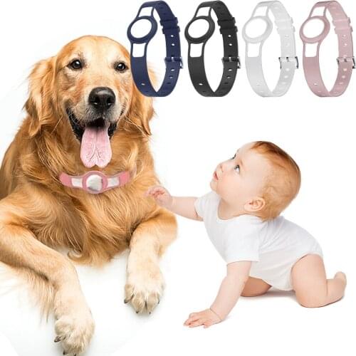 Pet Silicone Protective Case for Apple Airtag Pet GPS Finder Dog Cat Adjustable Collar Pet Accessories