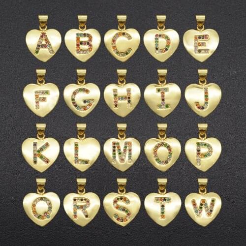 20x15mm 100% CZ Zircon DIY Jewelry Alphabet Charm Pendant Wholesale Jewellwery Finding Supplies Jewellery Accessories