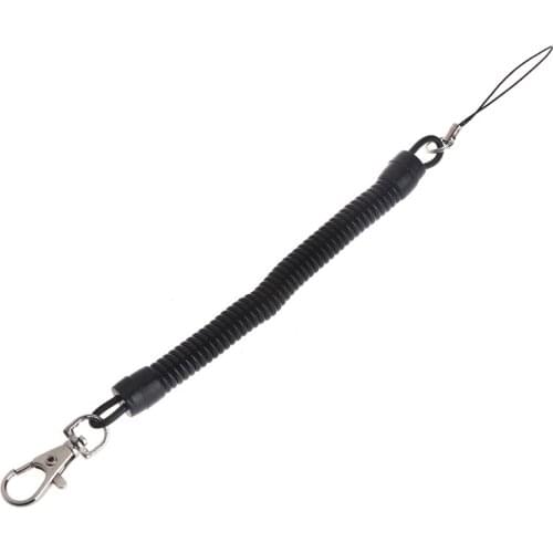 Spring Elastic Retractable Tactical Rope Hiking Camping Phone Antilost Key Chain