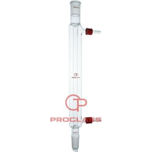 Glass Liebig Condenser with removable hose connector,24/40 Joint ,500mm Body Length