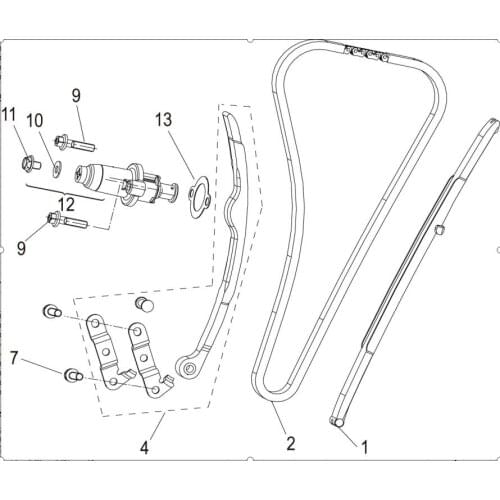 Sprocket chain chain adjuster page of Benelli TNT25