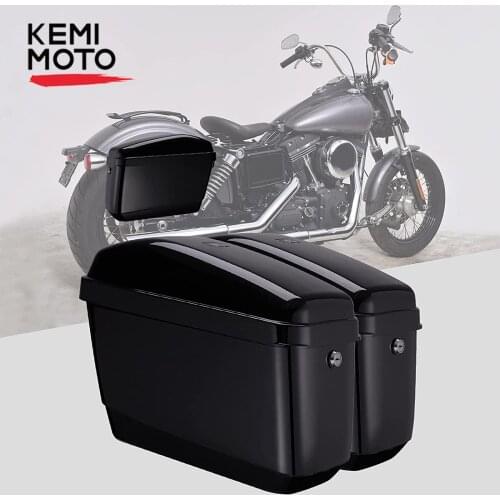For Hraley Hard Saddlebags Trunk Luggage W/ Light Brackets for Shadow Vulcan Vstar Cruiser Hard Trunk Luggage Bags Brackets