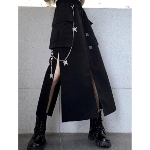 2021 Skirts Skirt Sashes Japan Style Ankle-length Faldas Mujer Tutu New Cotton Empire Solid Top High Slit A-line