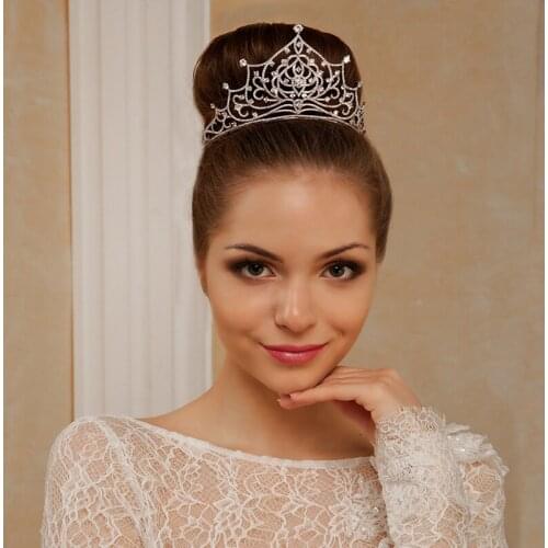 2020 new style European wedding luxury hair accessories bride Cubic zirconia crown wedding dress accessories Tiaras