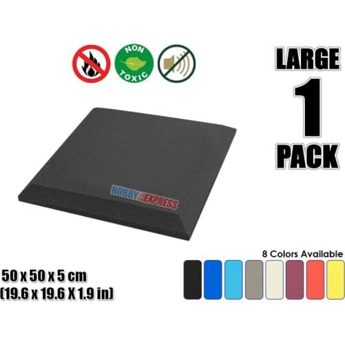 Arrowzoom Flat Bevel Tile Acoustic Panel Sound Absorption Soundproof Studio Foam 50 x 50 x 5 cm (19.6 x 19.6 x 1.9 in) KK1039