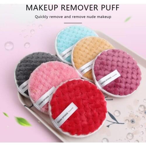 1PCS Makeup Remover Pads Microfiber Reusable Face Towel Make-up Wipes Double-sided Makeup Skin Care Cleansing Puff