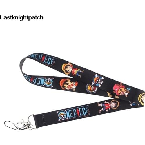12pcs/lot Anime black Lanyard Badge ID Lanyards/ Mobile Phone Rope/ Key Lanyard Neck Straps Accessories for man E0975
