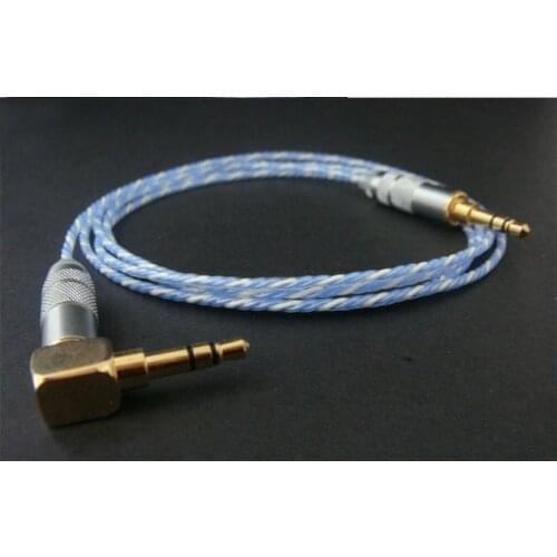 3.5mm silver plated audio cable AUX cable