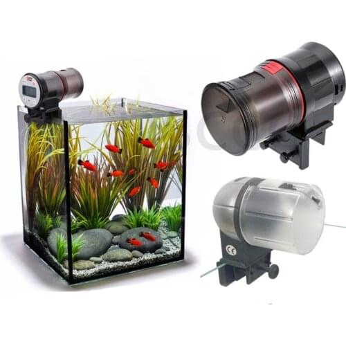Aquarium Automatic Fish Feeder for Aquarium Fish Tank Auto Feeders with Timer Pet Feeding Dispenser LCD Display Fish Feeder