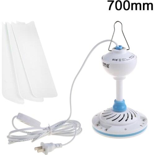 AC 220V 15.7 to 41 inch Silent Ceiling Fan Mute Electric Hanging Fan with Switch for Dining Living Room Home Bed Dormitory