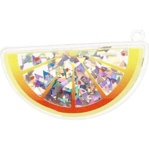 David accessories 25pcs/lot Fruit Unicorn Quicksand Acrylic Wedding Party Decoration Sewing DIY Bow Shakers Material,25Yc8119