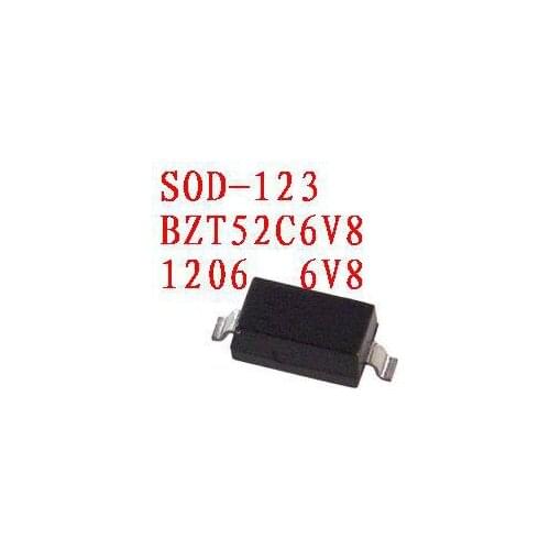 Free shipping Zener diode BZT52C6V8 SOD-123 100PCS