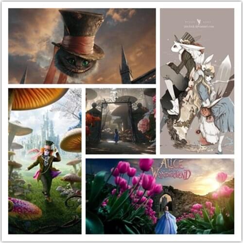 Disney Cartoon Anime Alice In Wonderland Diamond Painting Cross Stitch Embroidery Rhinestone Mosaic Artist Home Decoration