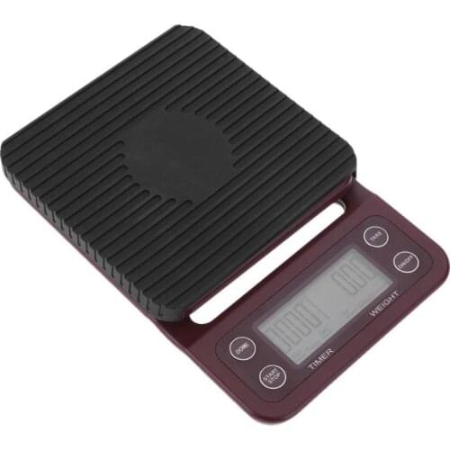 With Scale Tray 5KG Kitchen Coffee Electronic Weighing Precision Weight Weighing Baking Bar Food Timing Coffee Electronic Scale