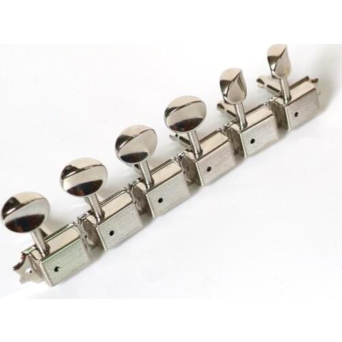 Free shipping Donlis metal handle guitar tuner 6pcs in line Nickel color vintage guitar machine heads kluson guitar tuner гитара