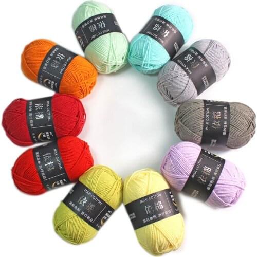 50 Grams/Ball Crochet Yarn For Knitting Super Bargain Cotton Baby Milk Thread Worsted Handmade Wool Line Cheap
