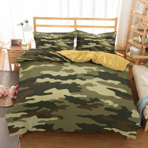 Camouflage Bedding Set Cool Boy Girl Kid Adult Duvet Cover Sets Comforter Bed Linen Twin Queen King Single Size Dropshipping