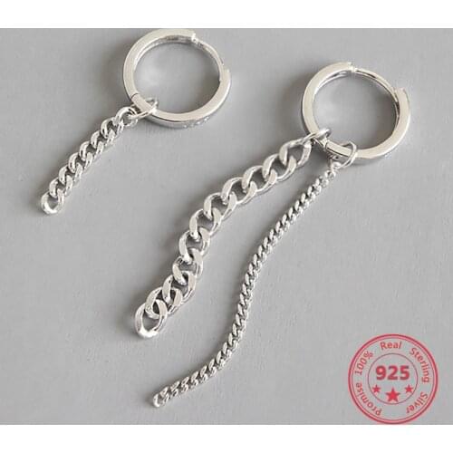 Korean Fashion Earrings for Women 2019 New Designer Simple Hoop Earrings Chains Tassels