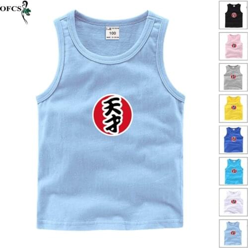 Hot 2-12 Years Summer Boys Girls Vests Cotton T-shirts Childrens Thin Sleeveless Cotton Vests Top Soft & Comfortable Cheap Tees