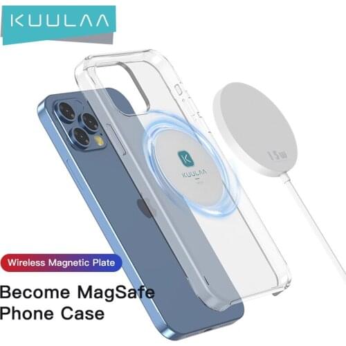 KUULAA Metal Plate Disk Iron Sheet MagSafe Magnetic Sticker For Qi Wireless Charging For IPhone 12 11 Pro Max XS XR X 8 Plus