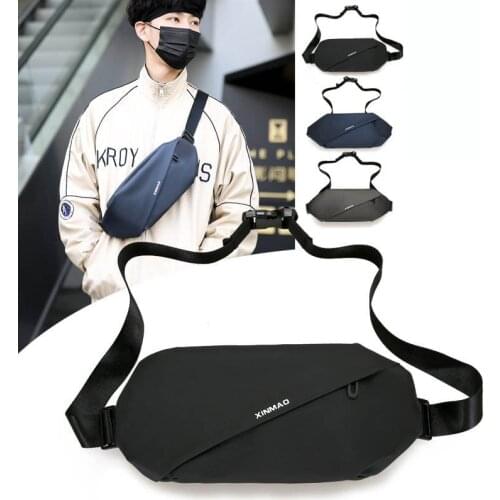 Trend Unisex Waist Bags Hip Hop Street Chest Bag For Men Nylon Waterproof Phone Pouch Boy Belt Purse Travel Crossbody Bags