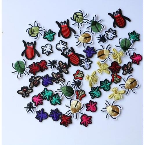 Cartoon Decorative Patch Spider,Bee icon Embroidered Applique Patches For DIY Iron on Badges Stickers on backpack,the clothes