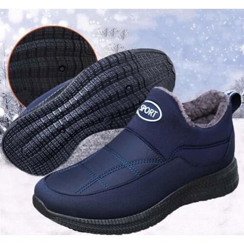 Men Winter Safety Shoes Warm Winter Boots Men Fashion Men Boots Male Working Shoes Mans Winter sneakers Plush Furry Footwear