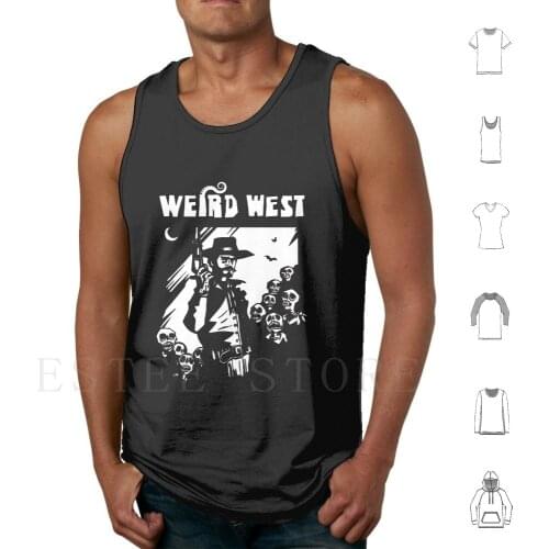 Weird West Cowboy And Zombies Tank Tops Vest Sleeveless Weirdwest Weird West Cowboy Gunfighter Western Zombies Skulls