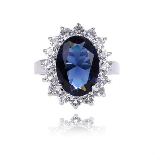 2021 New Time-limited Party Anillos Princess Kate Ring Diana Rings Is Crystal From Swarovskis Jewelry Fashion Charm Women