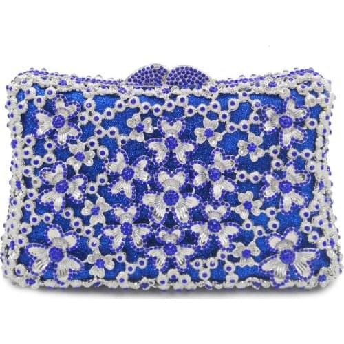 Dazzling Women Crystal Evening Metal Clutches Purses-and-handbags In Womens Totes Handmade Women Handbags Elegant Party Purses