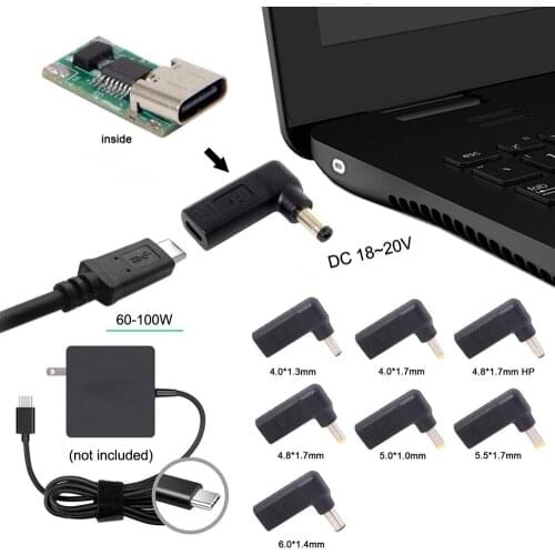 PD Decoy trigger Converter Adapter PLUG USB TYPE-C TO DC 5525 5521 4530 7450 Connector FOR charging Laptop Notebook Charger