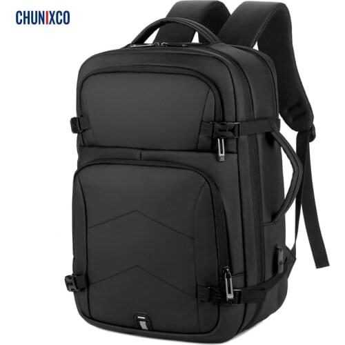 CHUNIXCO Men Backpack 15.6 inch Laptop Bag Multifunctional Man USB Charging Travel Backpacks Male Bag Anti-thief Mochila