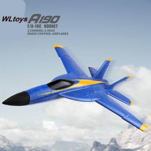 Wltoys XK A190 F-18 RC Plane F/A-18C 2 Channel 2.4GHZ Radio Control Airplane 6 axis Drone Remote Control Aircraft Glider