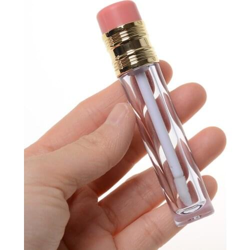 1pcs Lip Gloss Tubes Refillable Lip Oil Bottle Pencil Shaped Empty Lip Balm Containers Novelty Women Girl DIY Makeup Tools