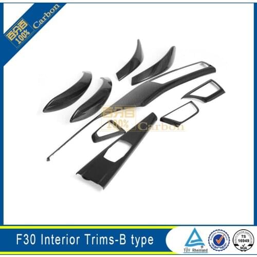 Carbon Fiber Interior Trims Mouldings Cover Add on Model For BMW 3 Series F30 F34 GT