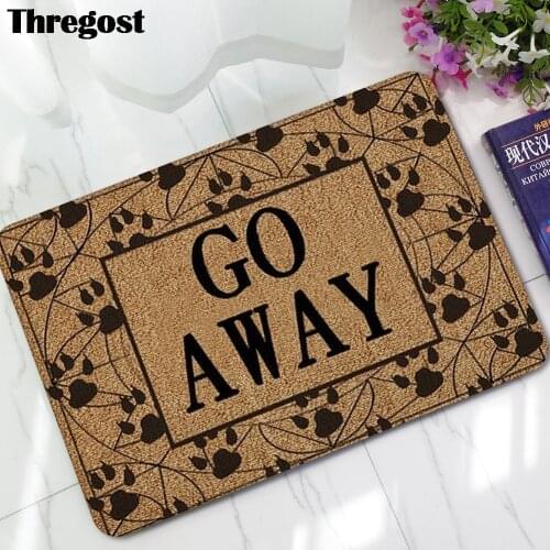 Waterproof Bath Mat Rubber Floor Mats Go Away Door Mat Modern Kitchen Carpet Oriental Home Decor Antislip Rug Shower Foot WC Rug
