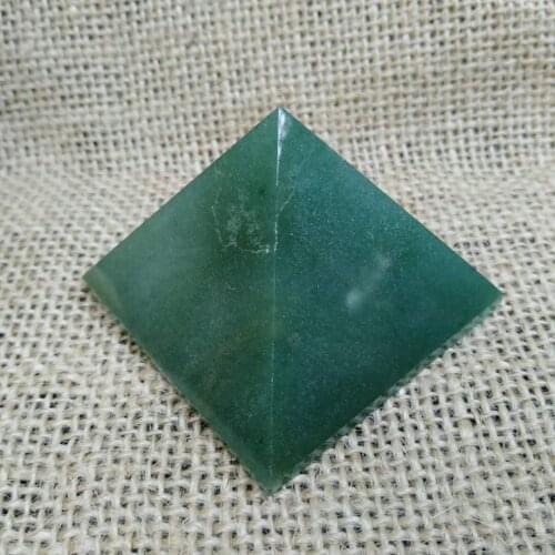 Green Aventurine Pyramid - Stone of Opportunity & Good Luck Chakra Crystal Pyramid