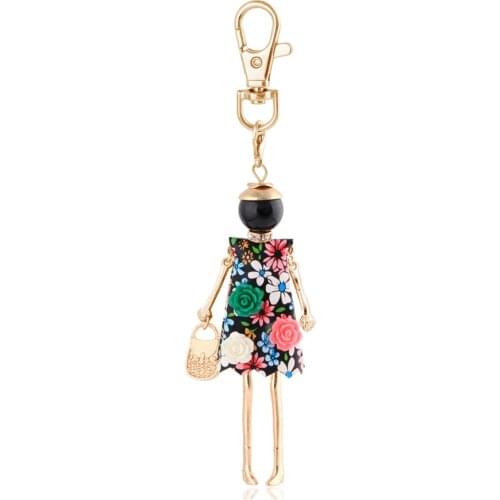 Women Fashion Keychain 2020 New Design Cute Flower Key Chain Girl Charm Bag Pendant Accessory Wholesale